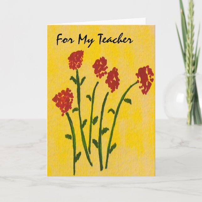 Birthday Card For A Teacher (Front)