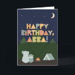 Birthday Card for Abba<br><div class="desc">Birthday Card for Abba. You call your father Abba, not Dad. (Abba means father in Hebrew & Bengali.) So give your Abba a birthday card made especially for him! This cute outdoorsy card is perfect for any Abba who loves camping, nature, the outdoors, and looking up at the stars in...</div>