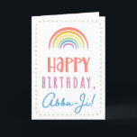 Birthday Card for Abbu-Ji<br><div class="desc">You call your father Abbu-Ji, not Dad. (Abbu-Ji means father in Urdu.) Imagine how excited Abbu-Ji will be to receive a birthday card addressed especially to him! Your abbu-ji also will love this card's cute, watercolor-inspired boho rainbow design that says "Happy birthday Abbu-Ji!" Make this card customisable! Click "Edit Design",...</div>
