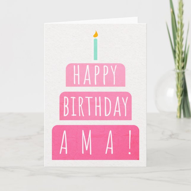 Birthday Card for Ama (Front)