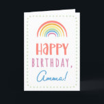 Birthday Card for Amma<br><div class="desc">You call your mother Amma, not Mum. (Amma means mother in Urdu, Hindi, Tamil, Icelandic, Malayalam, Kannada, Telugu, & Sinhalese.) Imagine how excited Amma will be to receive a birthday card addressed especially to her! Your amma also will love this card's cute, watercolor-inspired boho rainbow design that says "Happy birthday...</div>