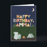 Birthday Card for Amma<br><div class="desc">Birthday Card for Amma. You call your mother Amma, not Mum. (Amma means mother in Urdu, Hindi, Tamil, Icelandic, Malayalam, Kannada, Telugu, & Sinhalese.) So give your Amma a birthday card made especially for her! This cute outdoorsy card is perfect for any Amma who loves camping, nature, the outdoors, and...</div>