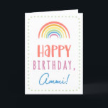 Birthday Card for Ammi<br><div class="desc">You call your mother Ammi, not Mum. (Ammi means mother in Urdu.) Imagine how excited Ammi will be to receive a birthday card addressed especially to her! Your ammi also will love this card's cute, watercolor-inspired boho rainbow design that says "Happy birthday Ammi!" Make this card customisable! Click "Edit Design",...</div>