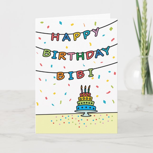 Birthday Card for Bibi (Front)