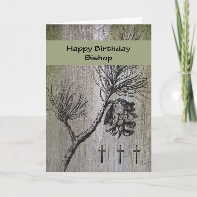 Birthday Card for Bishop, Religious (Front)
