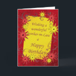 Birthday card for brother-in-law<br><div class="desc">A sparkling bright birthday card with red and yellow stars. A lively card for the young at heart. A lovely birthday card for brother-in-law. See all ages and relationships in my store: http://www.zazzle.com/eggznbeenz</div>