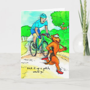 Birthday Card for Cyclist with Airedale Terrier
