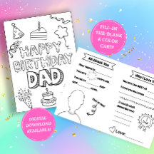 Birthday Card for Dad: Fill in the blank