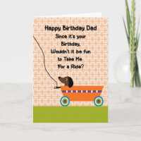 Birthday Card for Dad from Dachund