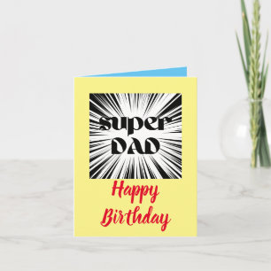 Birthday Card for Dad, Superhero Theme