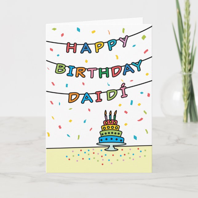 Birthday Card for Daidí (Front)