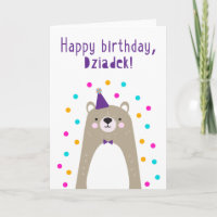 Birthday Card for  Dziadek