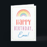 Birthday Card for Emo<br><div class="desc">You call your mother Emo, not Mum. (Emo means mother in Finnish.) Imagine how excited Emo will be to receive a birthday card addressed especially to her! Your emo also will love this card's cute, watercolor-inspired boho rainbow design that says "Happy birthday Emo!" Make this card customisable! Click "Edit Design",...</div>