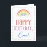 Birthday Card for Emo<br><div class="desc">You call your mother Emo, not Mum. (Emo means mother in Finnish.) Imagine how excited Emo will be to receive a birthday card addressed especially to her! Your emo also will love this card's cute, watercolor-inspired boho rainbow design that says "Happy birthday Emo!" Make this card customisable! Click "Edit Design",...</div>