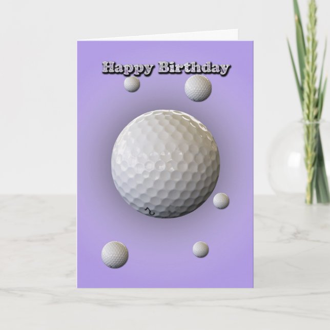 Birthday Card for Golfer (Front)