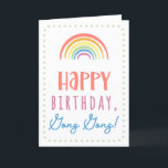 Birthday Card for Gong Gong<br><div class="desc">You call your grandfather Gong Gong, not Grandpa. (Gong Gong means grandfather in Cantonese.) Imagine how excited Gong Gong will be to receive a birthday card addressed especially to him! Your gong gong also will love this card's cute, watercolor-inspired boho rainbow design that says "Happy birthday Gong Gong!" Make this...</div>