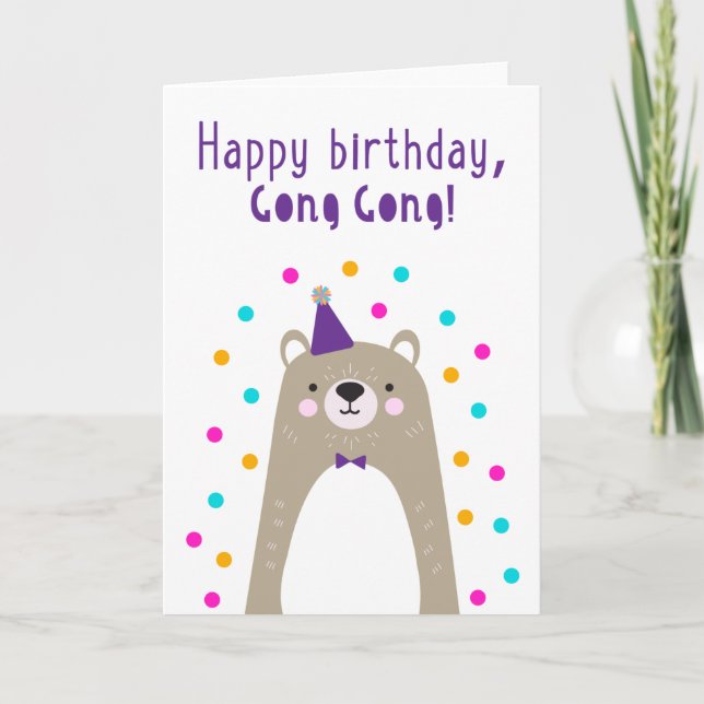 Birthday Card for  Gong Gong (Front)