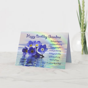 Birthday card for grandma with forget me nots
