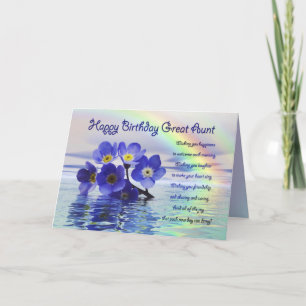 Birthday card for Great Aunt with forget me nots