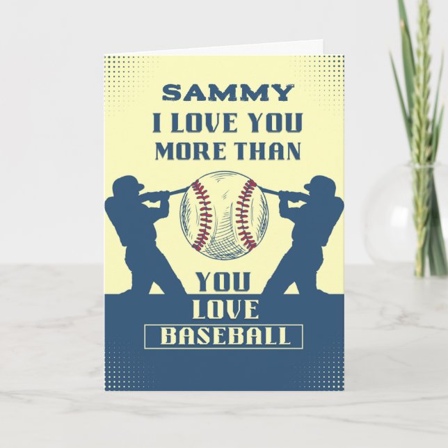 BIRTHDAY Card For Him, Baseball Card For Boys (Front)