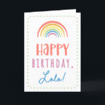 Birthday Card for Lolo<br><div class="desc">You call your grandfather Lolo, not Grandpa. (Lolo means grandfather in Tagalog / Filipino.) Imagine how excited Lolo will be to receive a birthday card addressed especially to him! Your lolo also will love this card's cute, watercolor-inspired boho rainbow design that says "Happy birthday Lolo!" Make this card customisable! Click...</div>