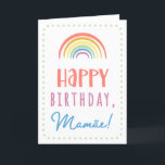 Birthday Card for Mamãe<br><div class="desc">You call your mother Mamãe, not Mum. (Mamãe means mother in Portuguese.) Imagine how excited Mamãe will be to receive a birthday card addressed especially to her! Your mamãe also will love this card's cute, watercolor-inspired boho rainbow design that says "Happy birthday Mamãe!" Make this card customisable! Click "Edit Design",...</div>