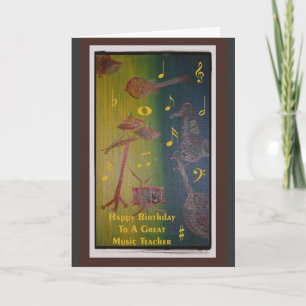 Birthday card for music teacher