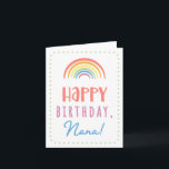 Birthday Card for Nana<br><div class="desc">Nana will love this Birthday Card for Nani card's cute,  watercolor-inspired boho rainbow design that says "Happy birthday Nana!"

Make this card customisable! Click "Edit Design",  "Inside Bottom/Right: Text & Images",  "Text",  and "Add text" to write your own custom,  personalised message to Nana inside!</div>