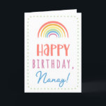 Birthday Card for Nanay<br><div class="desc">You call your mother Nanay, not Mum. (Nanay means mother in Tagalog / Filipino.) Imagine how excited Nanay will be to receive a birthday card addressed especially to her! Your nanay also will love this card's cute, watercolor-inspired boho rainbow design that says "Happy birthday Nanay!" Make this card customisable! Click...</div>
