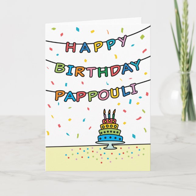 Birthday Card for Pappouli (Front)