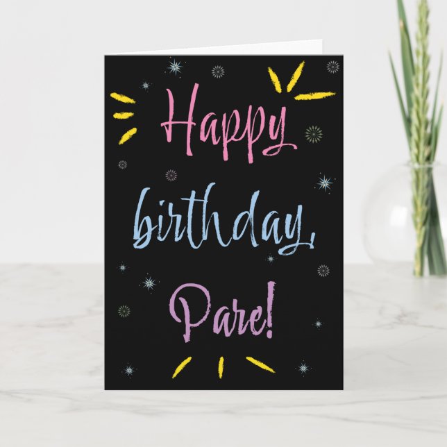 Birthday Card for Pare (Front)