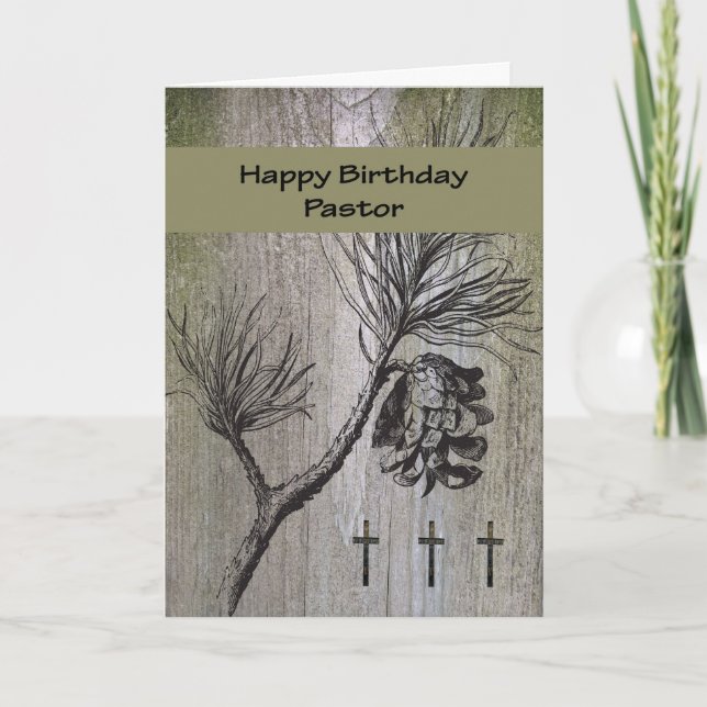 Birthday Card for Pastor, Religious (Front)