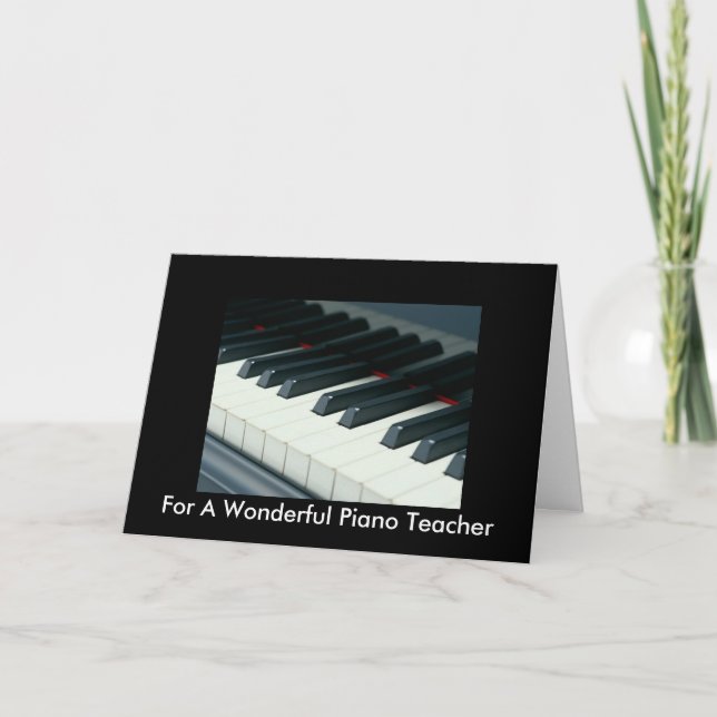 Birthday Card For Piano Teacher (Front)