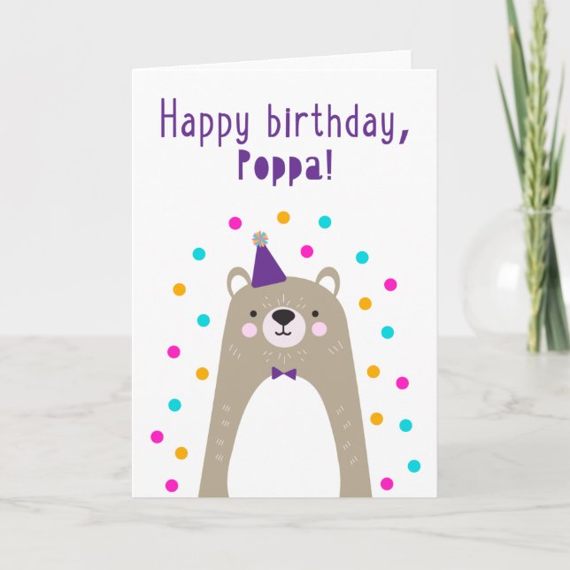 Birthday Card for  Poppa (Front)