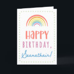 Birthday Card for Seanathair<br><div class="desc">You call your grandfather Seanathair, not Grandpa. (Seanathair means grandfather in Gaelic / Irish.) Imagine how excited Seanathair will be to receive a birthday card addressed especially to him! Your seanathair also will love this card's cute, watercolor-inspired boho rainbow design that says "Happy birthday Seanathair!" Make this card customisable! Click...</div>