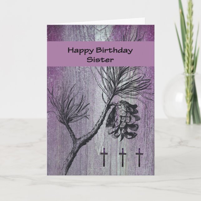 Birthday Card for Sister, Religious (Front)