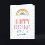 Birthday Card for Tutu<br><div class="desc">You call your grandmother Tutu, not Grandma. (Tutu means grandmother in Hawaiian.) Imagine how excited Tutu will be to receive a birthday card addressed especially to her! Your tutu also will love this card's cute, watercolor-inspired boho rainbow design that says "Happy birthday Tutu!" Make this card customizable! Click "Edit Design",...</div>