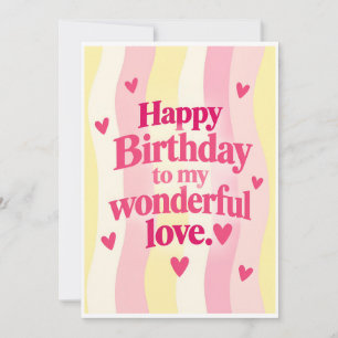 Birthday Card for Wife Girlfriend Birthday Card