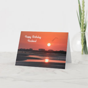 Birthday Card for your Husband Sunset