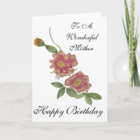 Birthday Card for your mom watercolour Pencil 