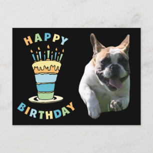 birthday card French Bulldog postcard
