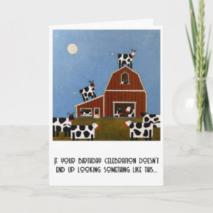 Birthday card funny cows