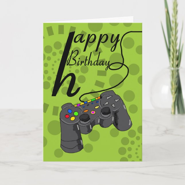 Birthday Card - generic console controller - gamin (Front)