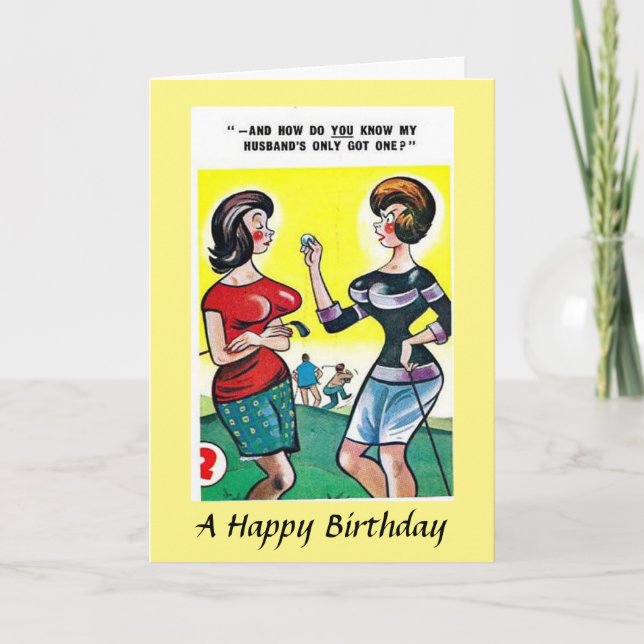 Birthday Card - Golf - Ball (Front)