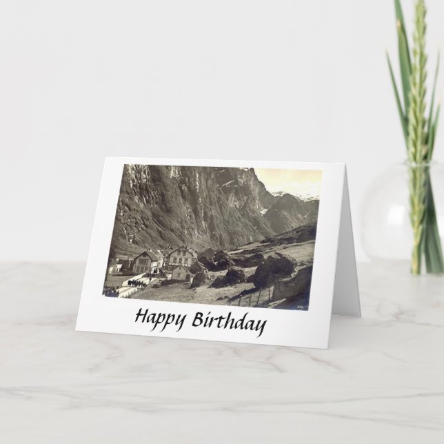 Birthday Card - Gudvangen, Norway (Front)
