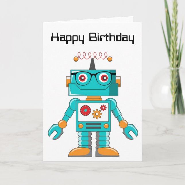 Birthday Card - Intelligent Robo (Front)