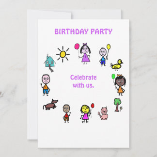 Birthday Card Invitation Kids