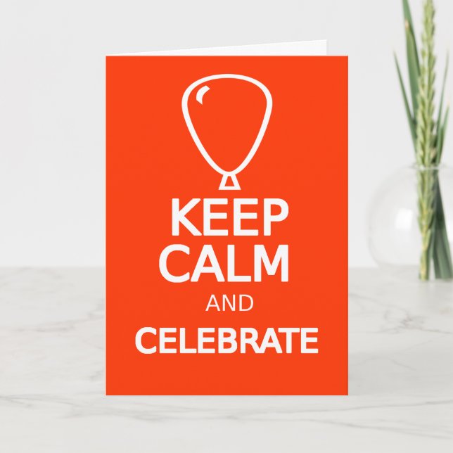 Birthday card keep calm (Front)