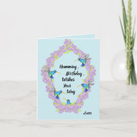 Birthday Card : Love Of The Humming Bird's