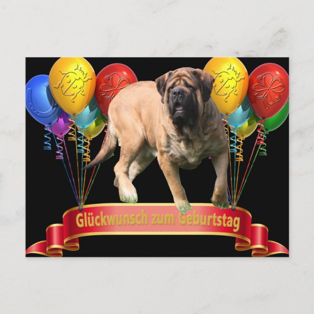 birthday card Mastiff postcard (Front)